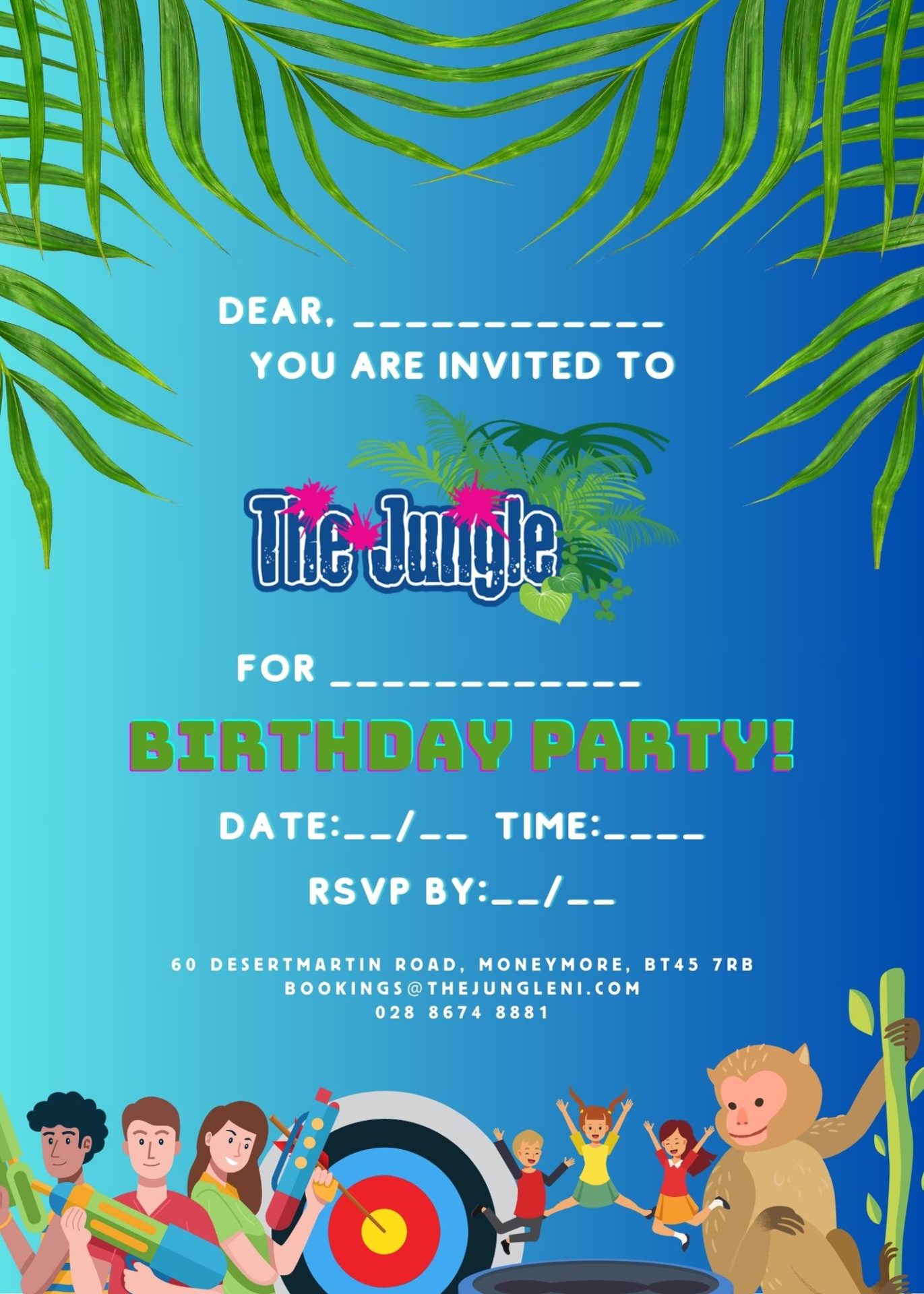 The Jungle Kids Birthday Invite